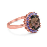 Art Deco Oval Natural Stone Ring