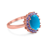 Art Deco Oval Natural Stone Ring