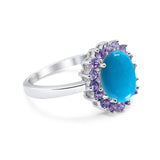 Art Deco Oval Natural Stone Ring
