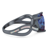 Pear Teardrop Natural Stone Infinity Ring