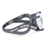 Pear Teardrop Natural Stone Infinity Ring