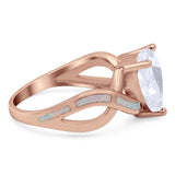 Pear Teardrop Natural Stone Infinity Ring