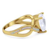 Pear Teardrop Natural Stone Infinity Ring