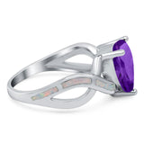 Pear Teardrop Natural Stone Infinity Ring