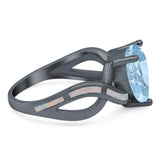 Pear Teardrop Natural Stone Infinity Ring