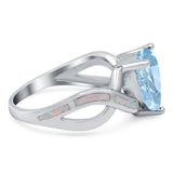 Pear Teardrop Natural Stone Infinity Ring