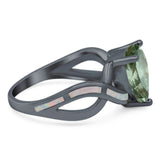 Pear Teardrop Natural Stone Infinity Ring