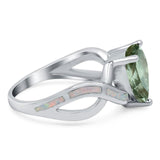 Pear Teardrop Natural Stone Infinity Ring