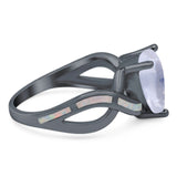 Pear Teardrop Natural Stone Infinity Ring