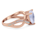 Pear Teardrop Natural Stone Infinity Ring