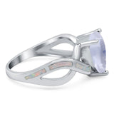 Pear Teardrop Natural Stone Infinity Ring