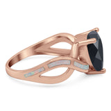 Pear Teardrop Natural Stone Infinity Ring