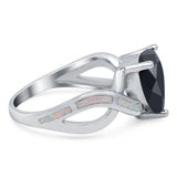 Pear Teardrop Natural Stone Infinity Ring