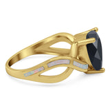 Pear Teardrop Natural Stone Infinity Ring