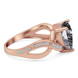 Pear Teardrop Natural Stone Infinity Ring