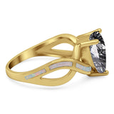 Pear Teardrop Natural Stone Infinity Ring