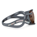 Pear Teardrop Natural Stone Infinity Ring