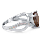 Pear Teardrop Natural Stone Infinity Ring