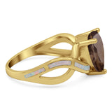 Pear Teardrop Natural Stone Infinity Ring