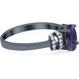 Art Deco Oval Natural Stone Wedding Ring