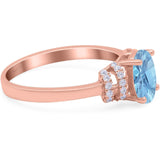 Art Deco Oval Natural Stone Wedding Ring