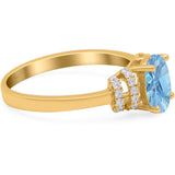 Art Deco Oval Natural Stone Wedding Ring