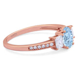 Art Deco Oval Natural Stone Trio Ring