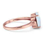 Solitaire Engagement Ring Oval Simulated Cubic Zirconia 925 Sterling Silver