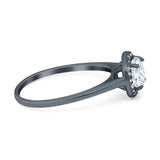 Art Deco Round Natural Stone Wedding Ring