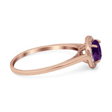 Art Deco Round Natural Stone Wedding Ring