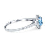 Art Deco Round Natural Stone Wedding Ring
