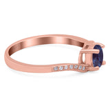 Round Natural Stone Art Deco Ring