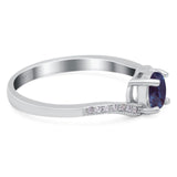 Round Natural Stone Art Deco Ring