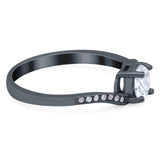 Round Natural Stone Art Deco Ring