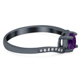 Round Natural Stone Art Deco Ring