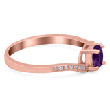 Round Natural Stone Art Deco Ring