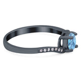 Round Natural Stone Art Deco Ring