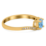 Round Natural Stone Art Deco Ring