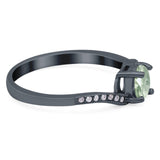 Round Natural Stone Art Deco Ring