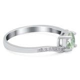 Round Natural Stone Art Deco Ring