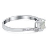 Round Natural Stone Art Deco Ring