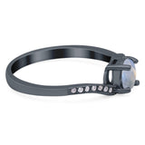 Round Natural Stone Art Deco Ring