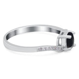 Round Natural Stone Art Deco Ring