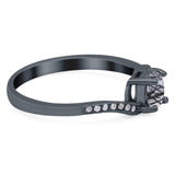 Round Natural Stone Art Deco Ring