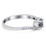 Round Natural Stone Art Deco Ring