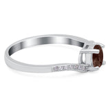 Round Natural Stone Art Deco Ring