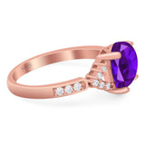 Art Deco Oval Natural Stone Ring