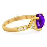 Art Deco Oval Natural Stone Ring