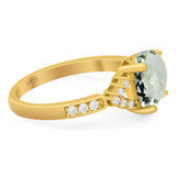 Art Deco Oval Natural Stone Ring