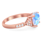 Art Deco Oval Natural Stone Ring